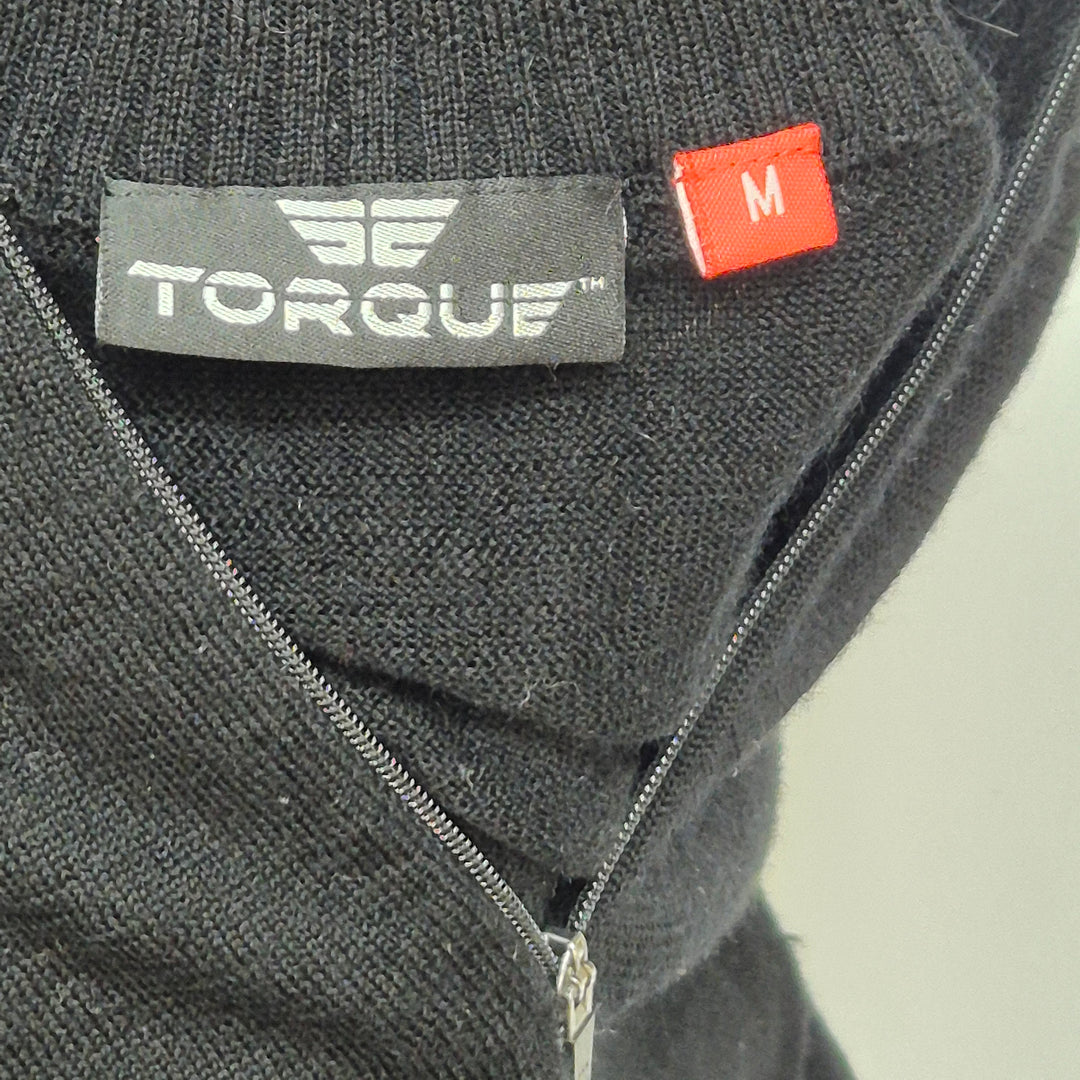 Svart elegant halvdragkedja tröja från Torque
