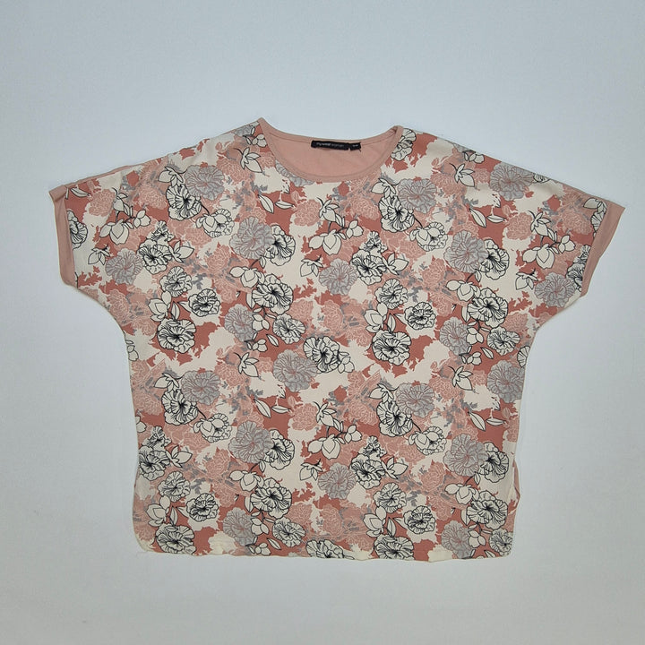 Blommig t-shirt Mywear Woman rosa grå