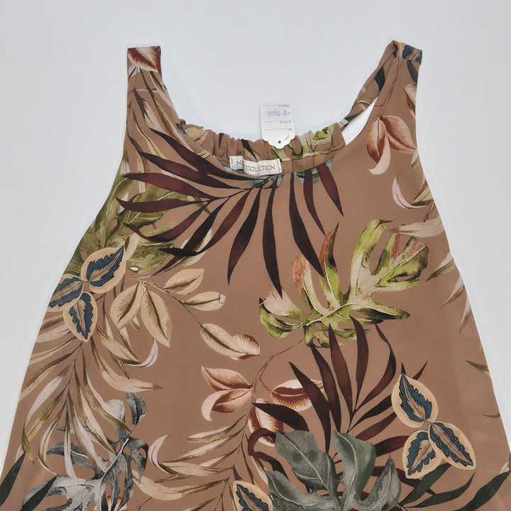 Ärmlös topp med tropiskt bladmönster, Collection
