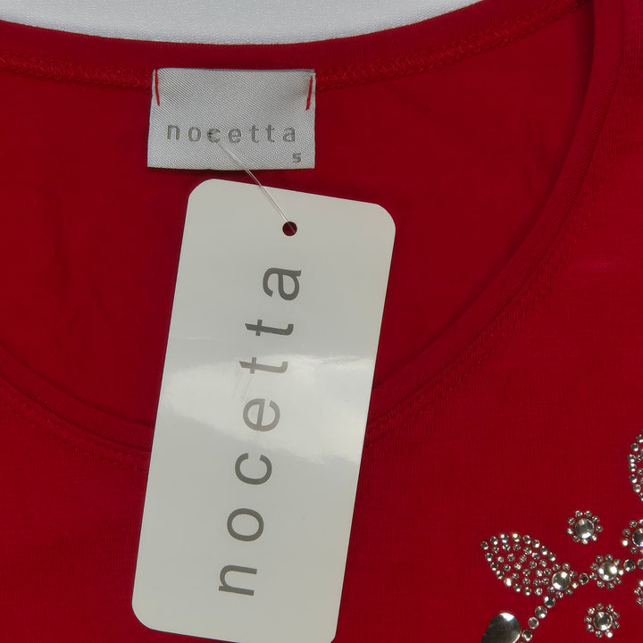 Nocetta röd elegant dekorerad topp