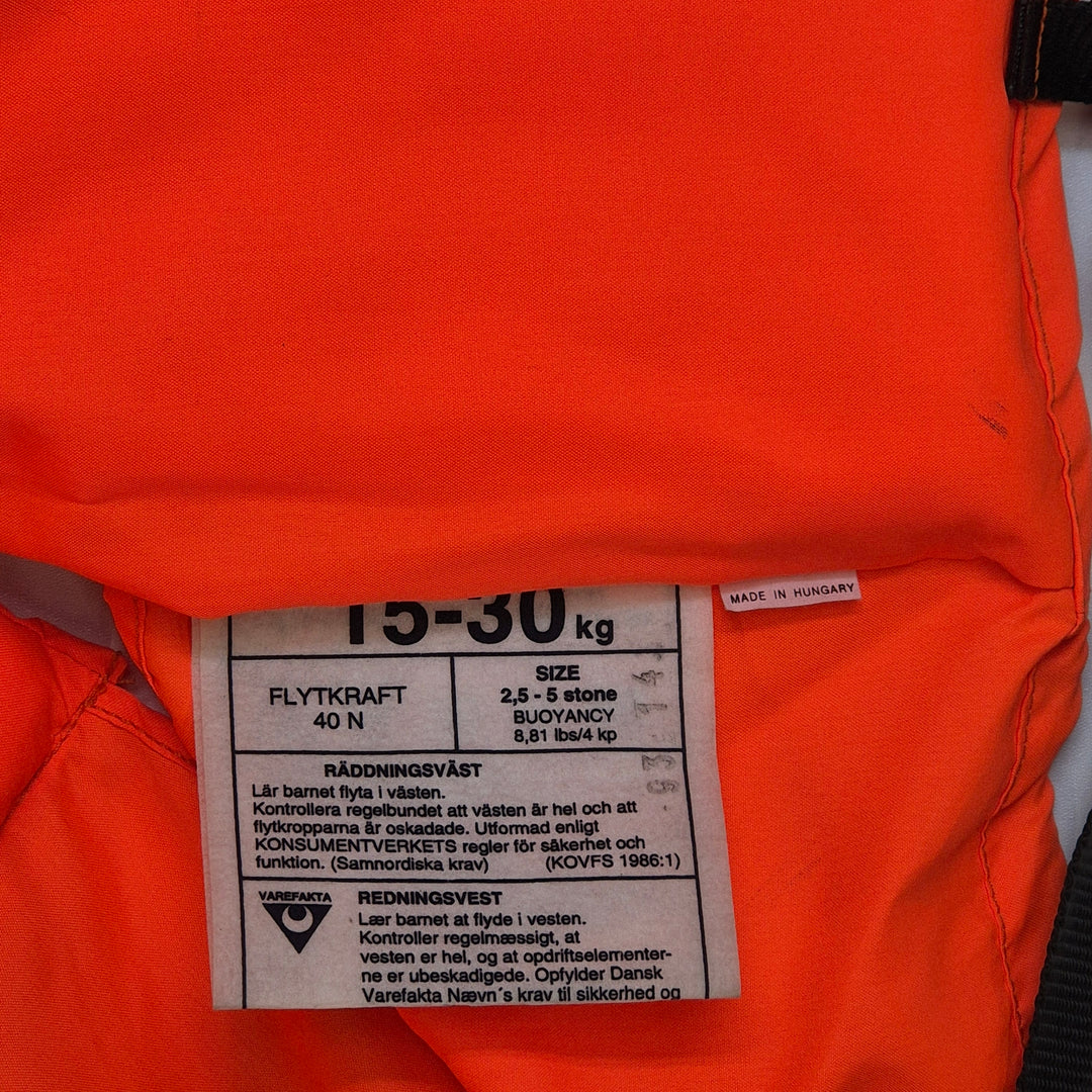Jokkmokk barnräddningsväst orange begagnad