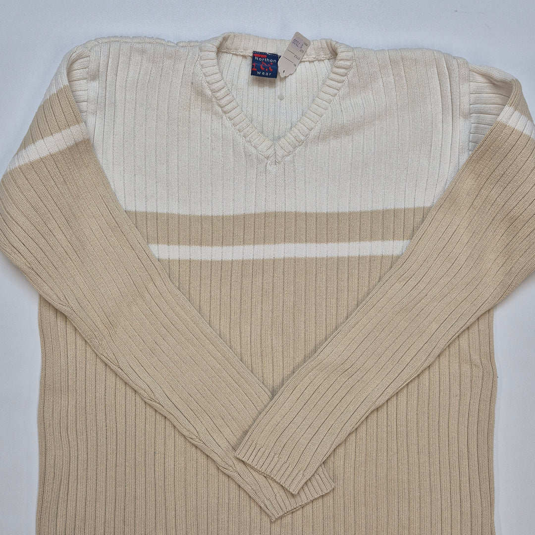 Ralph Lauren Beige V-ringad Tröja Herr