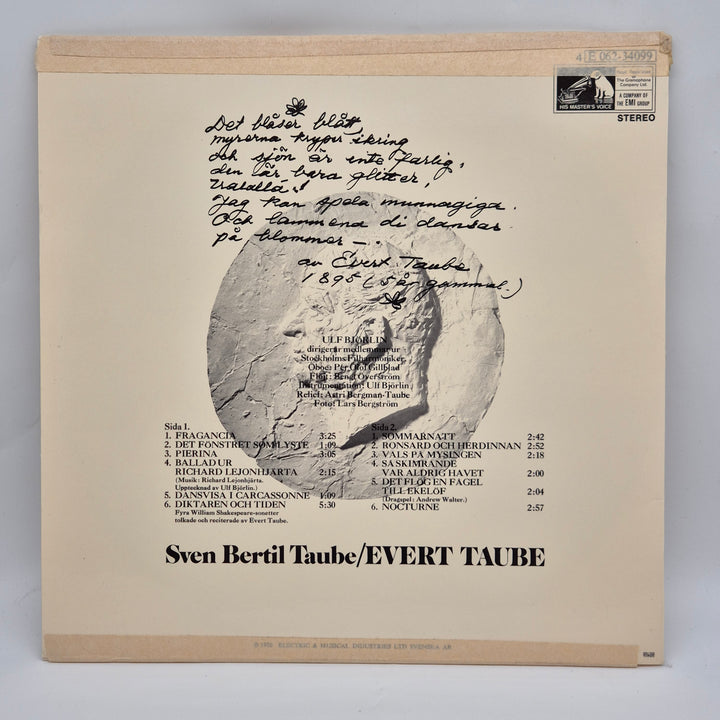 Retro Vinylskiva Evert Taube av Sven-Bertil