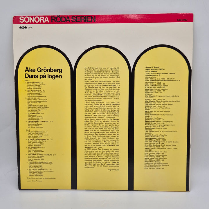 Retro vinylskiva Dans på logen Åke Grönberg