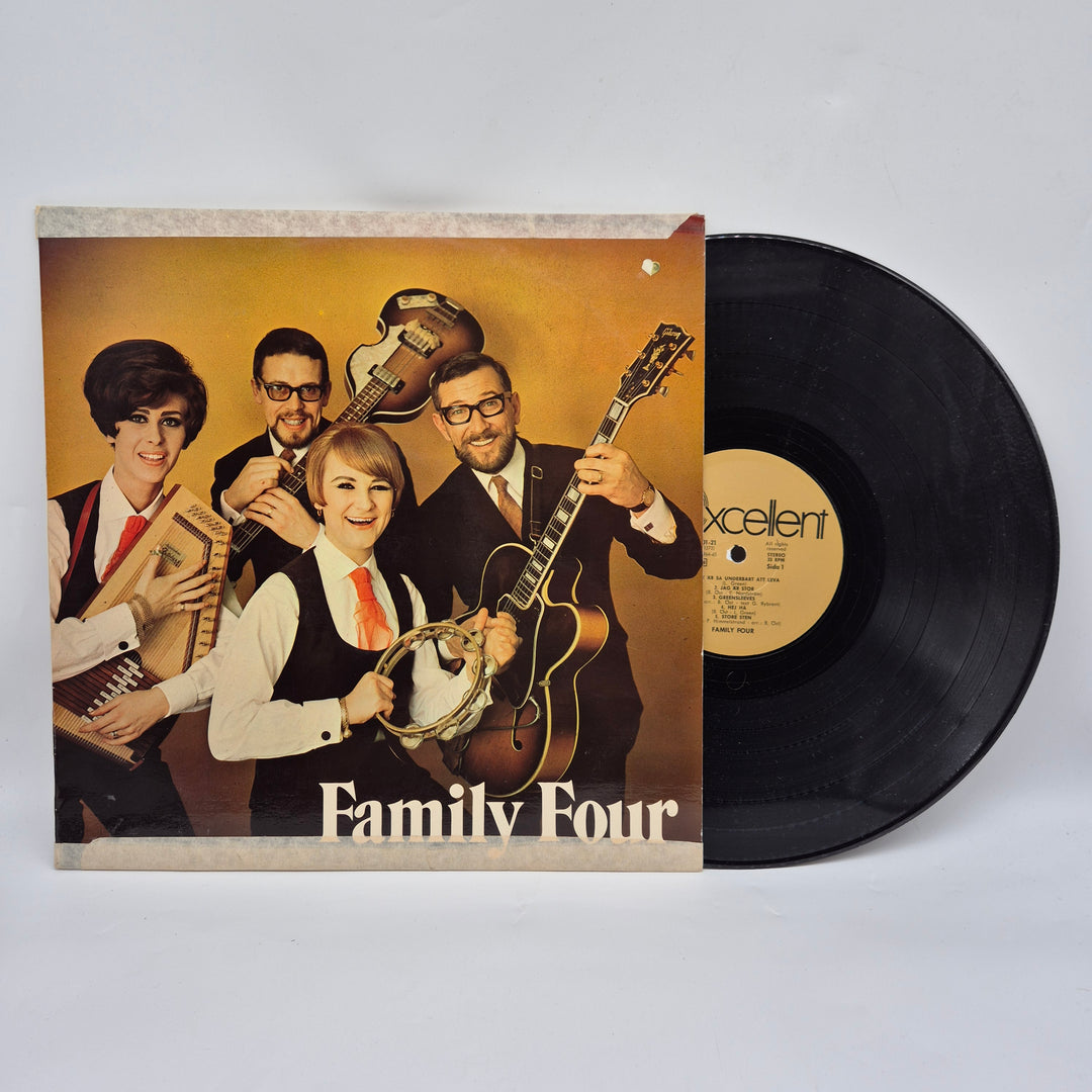 Retro vinyl med Family Four 1960-tal