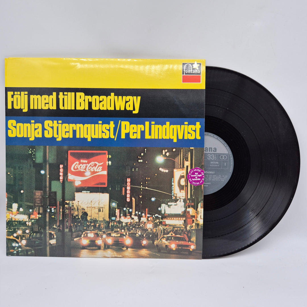 Retro Vinylskiva Följ med till Broadway