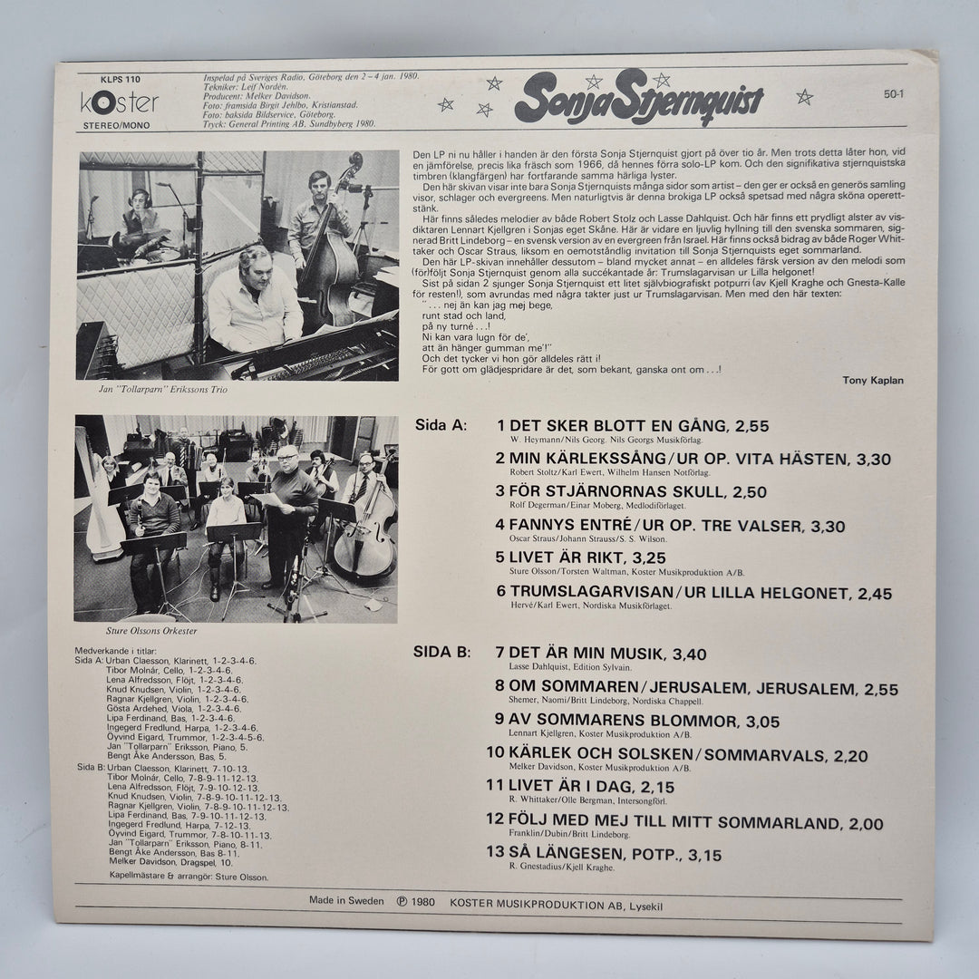Sonja Sjöqvist Classic Retro Vinylskiva