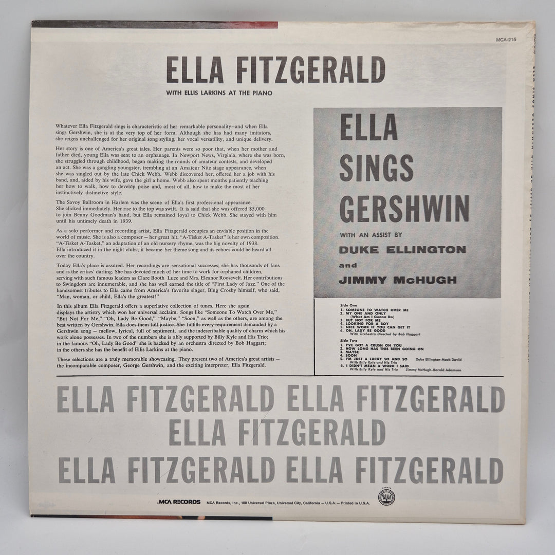 Ella Fitzgerald Vinyl Retro Musikskiva
