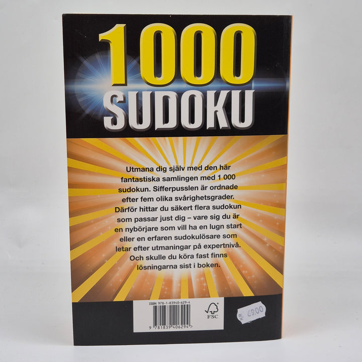 Bok med 1000 unika Sudoku-pussel