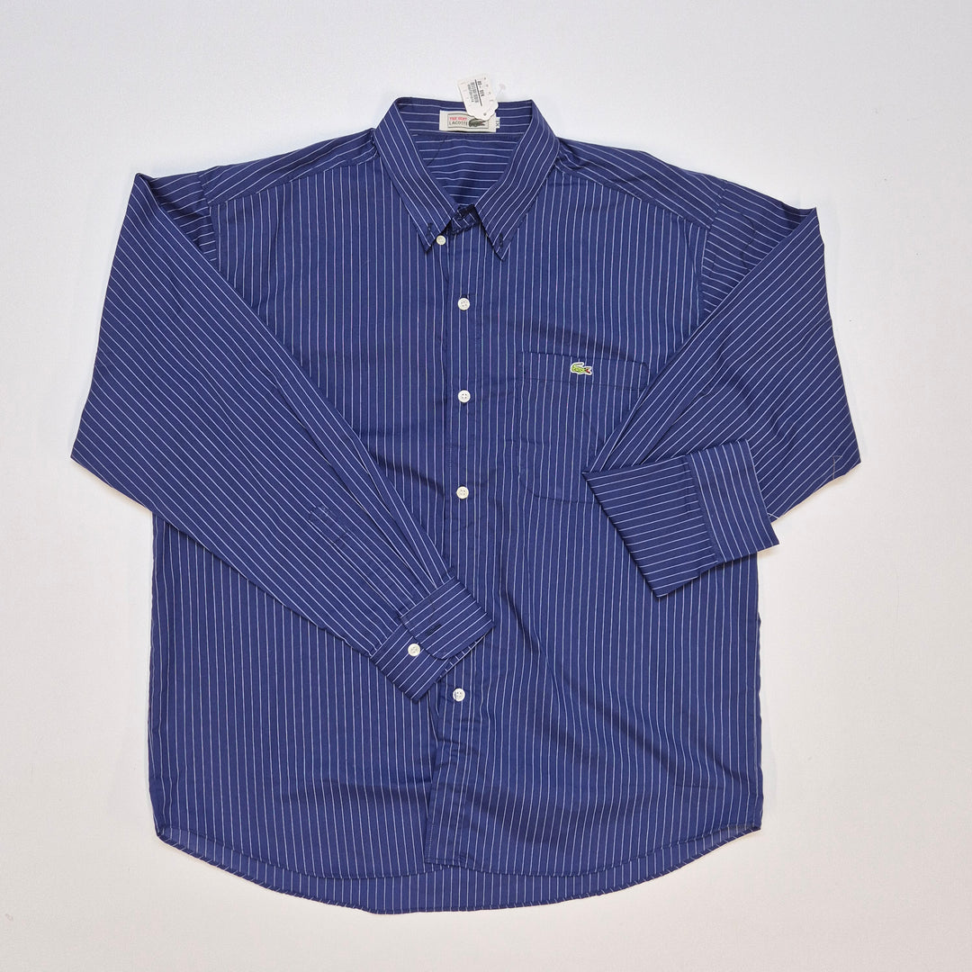 Klassisk randig Lacoste herrskjorta i bomull