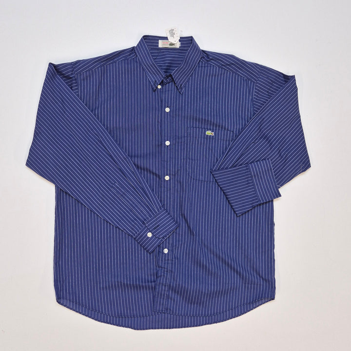 Klassisk randig Lacoste herrskjorta i bomull