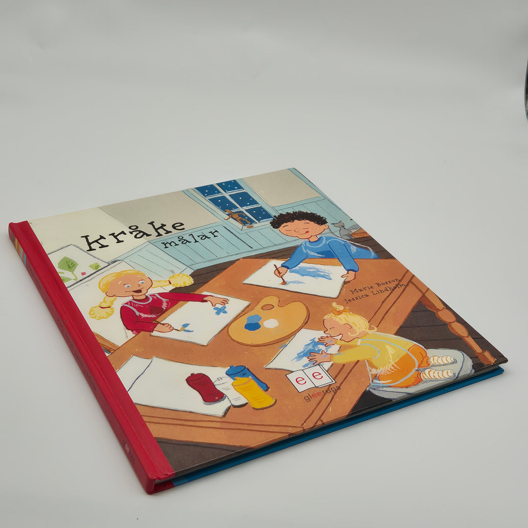 Kråke målar inspirerande barnbok i gott skick