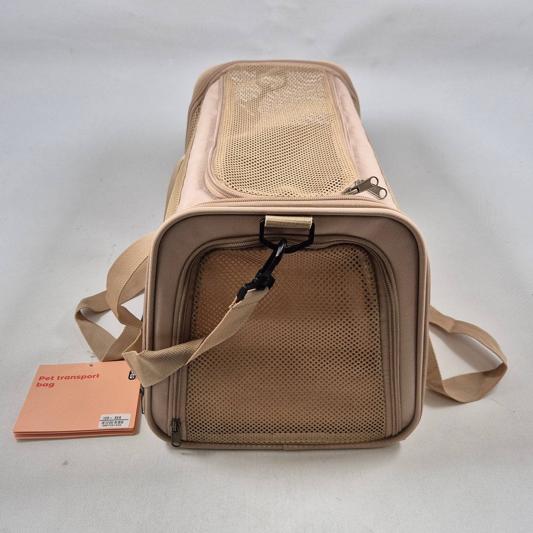 Beige och hållbar transportväska för husdjur