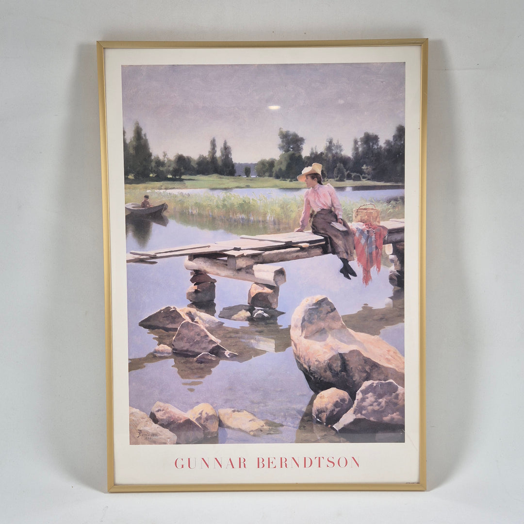 Elegant konsttryck Gunnar Berndtson retro-stil