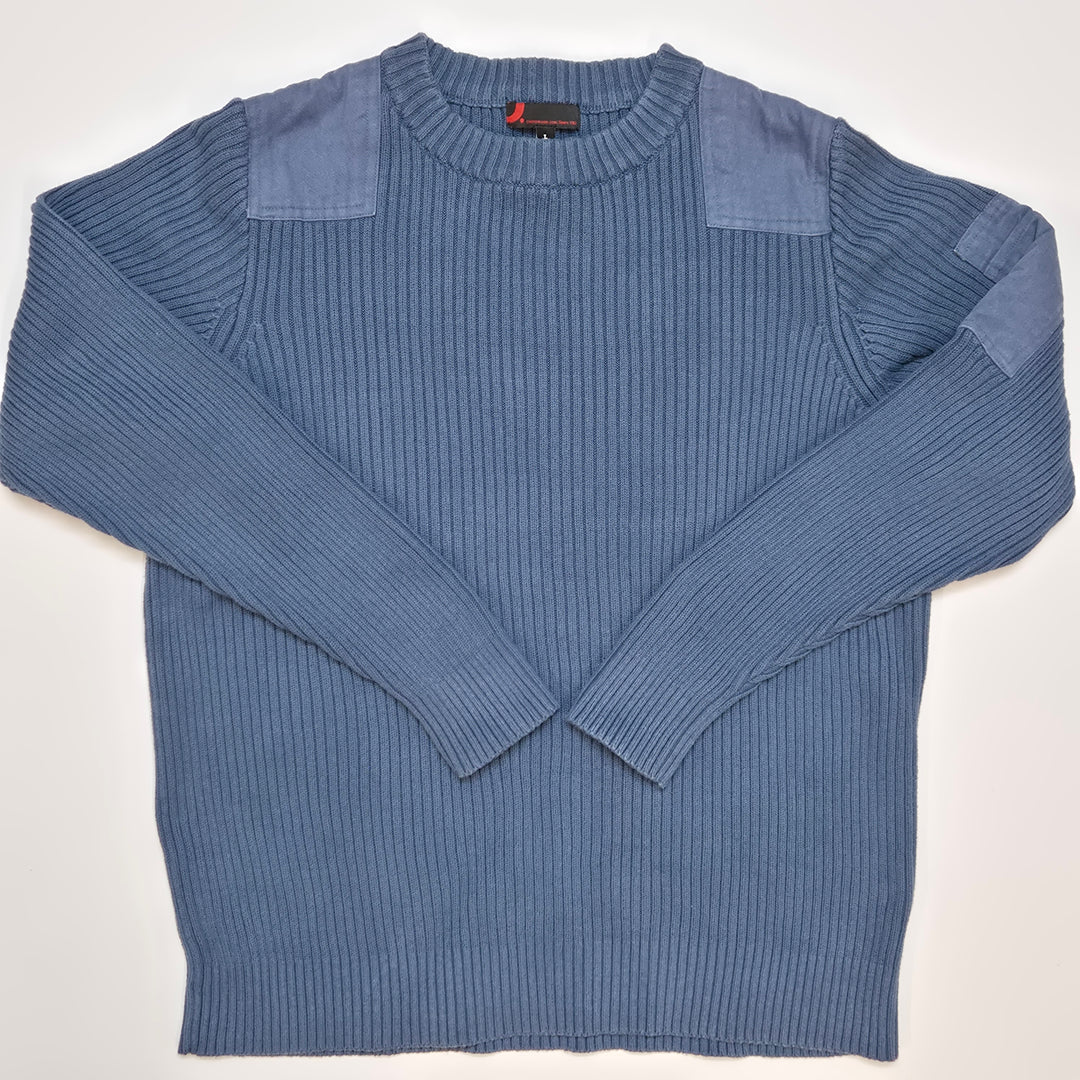 Stickad Herrtröja med Mockadetaljer Dr. Denim