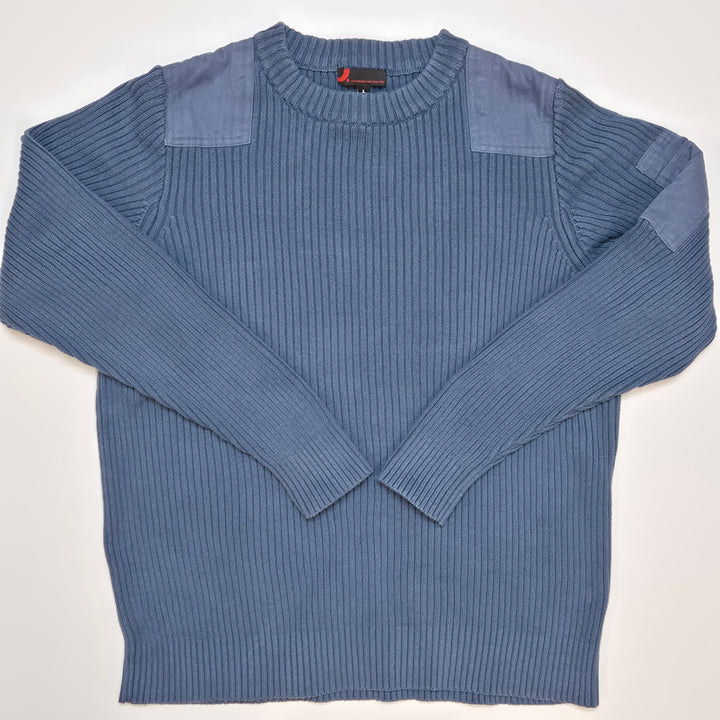 Stickad Herrtröja med Mockadetaljer Dr. Denim