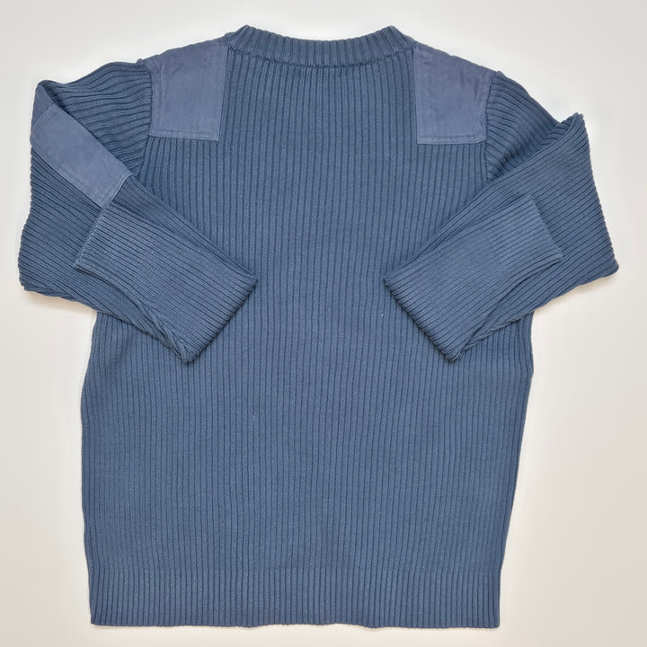 Stickad Herrtröja med Mockadetaljer Dr. Denim