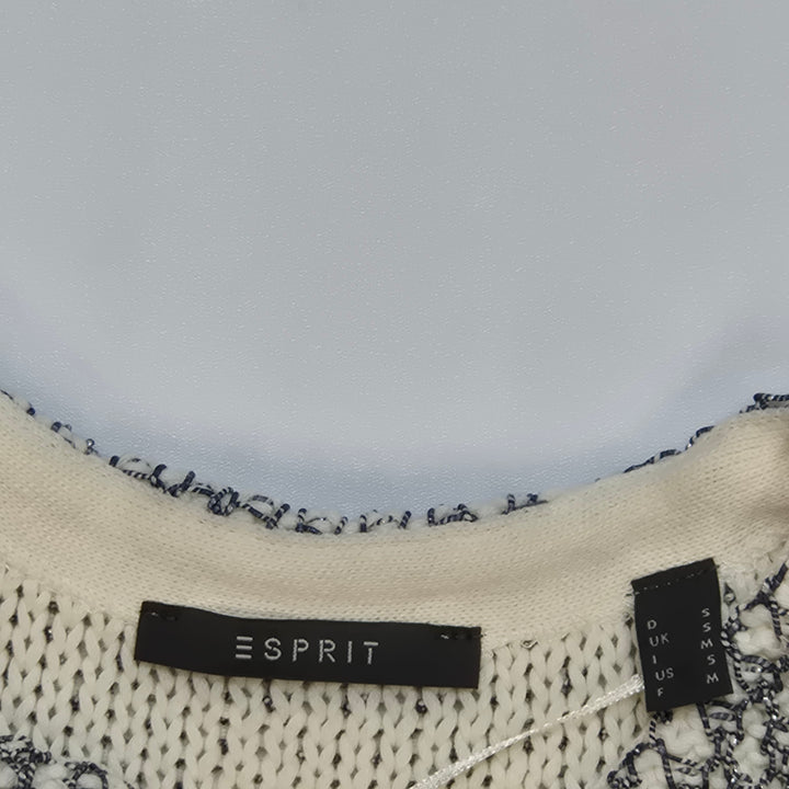 Elegant Esprit-klänning i svartvit mönster