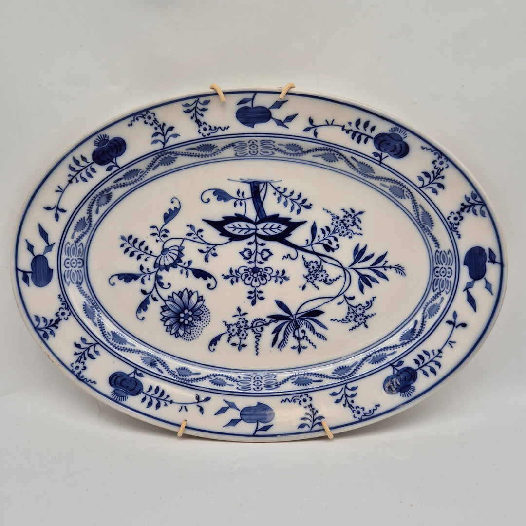 Meissen blåvit retro porslinstallrik elegant stilfull