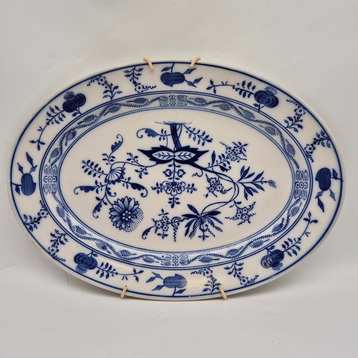 Meissen blåvit retro porslinstallrik elegant stilfull