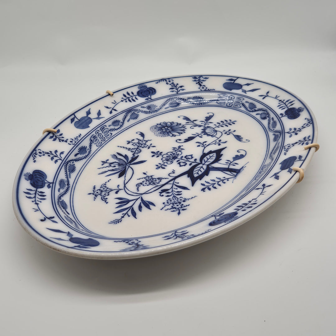 Meissen blåvit retro porslinstallrik elegant stilfull