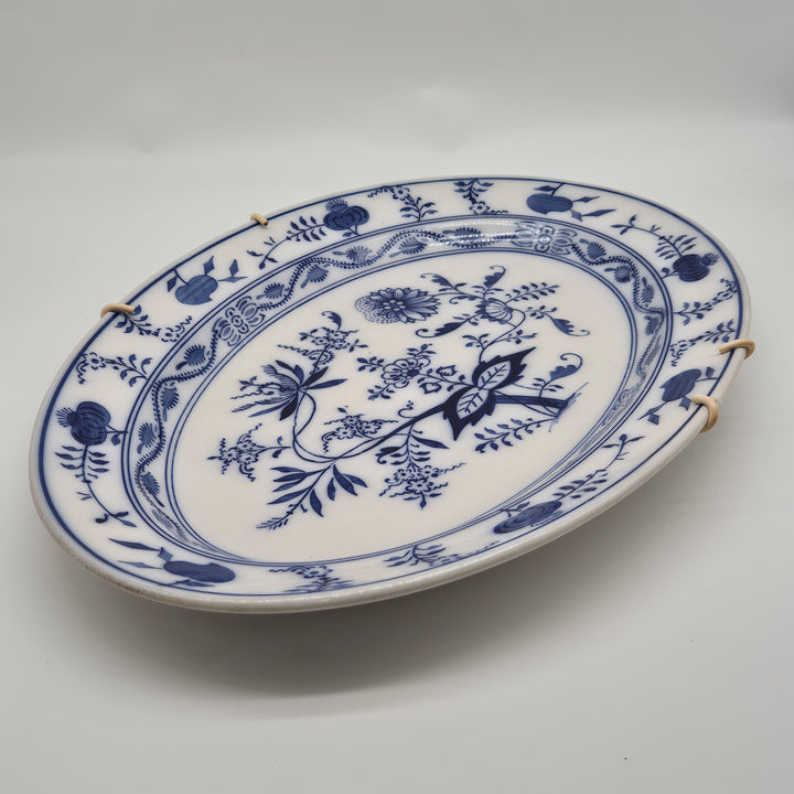 Meissen blåvit retro porslinstallrik elegant stilfull