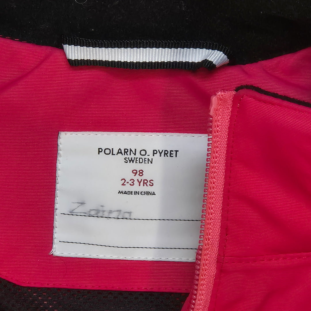 Rosa barnjacka Polarn O. Pyret hållbar
