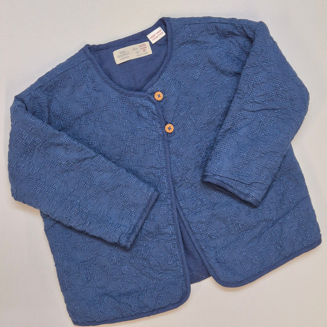 Elegant djupblå barnjacka Zara Babygirl
