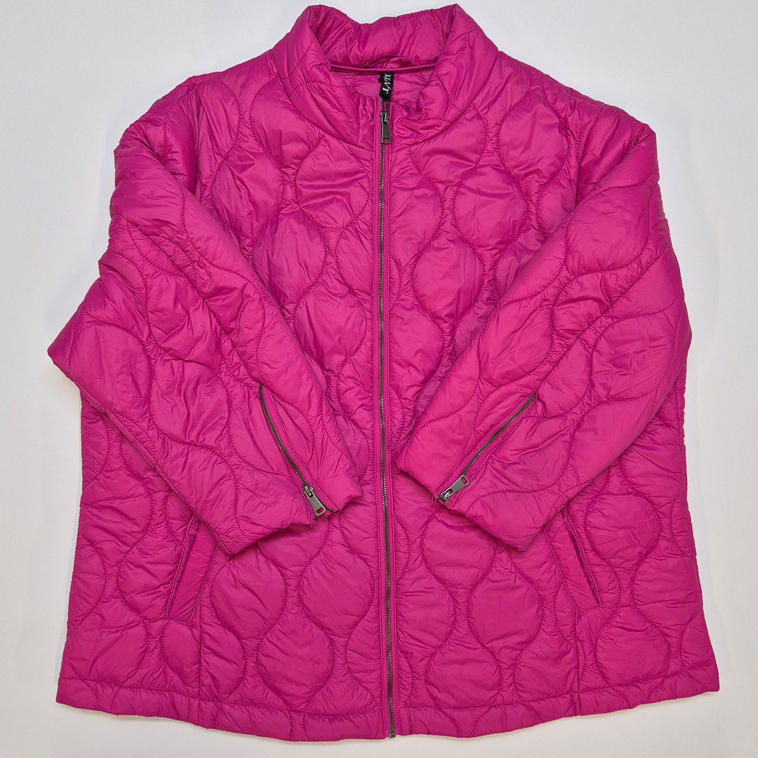 Quiltad jacka i fuchsia – L’MIX, storlek 3XL