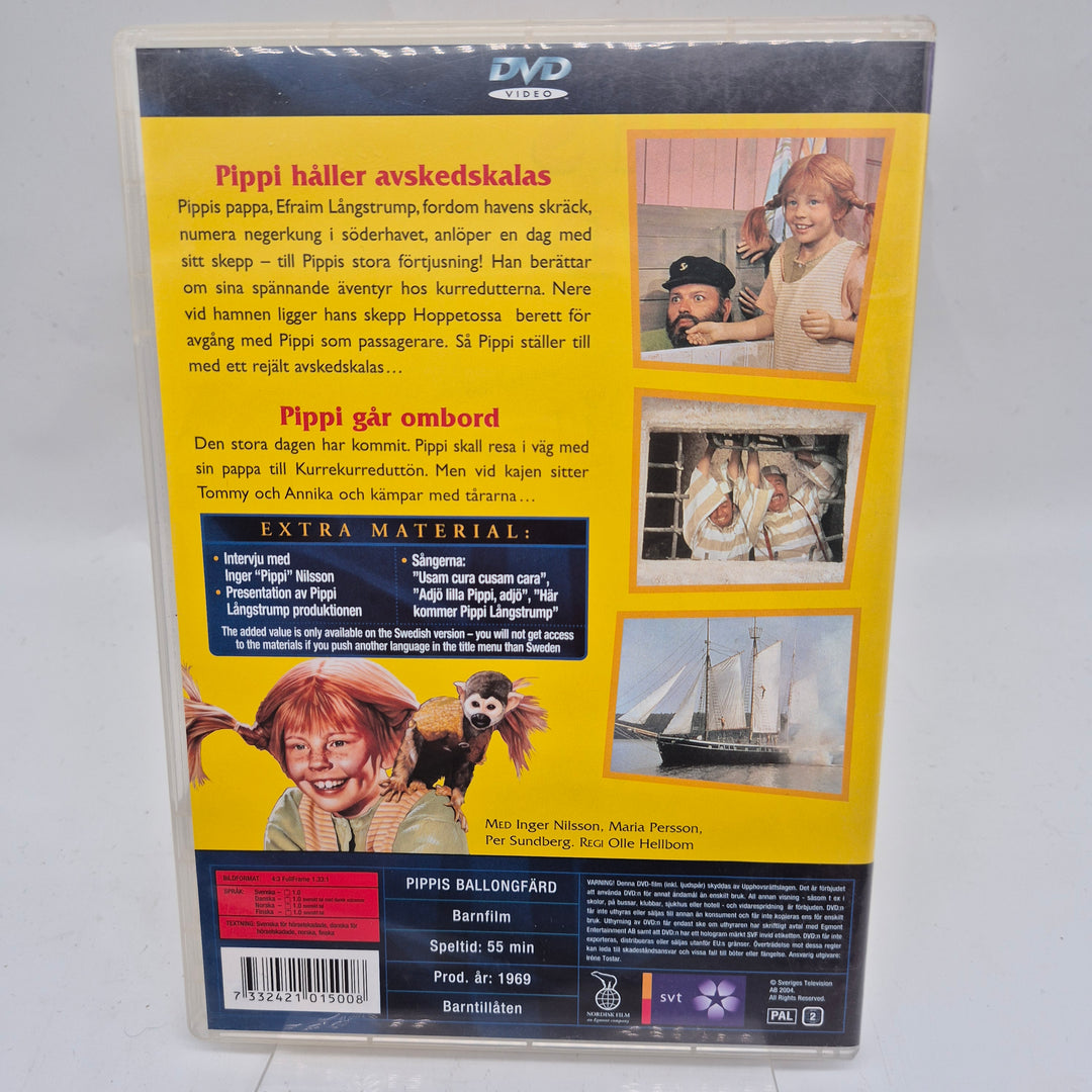 Pippi Långstrump retro DVD i plastfodral