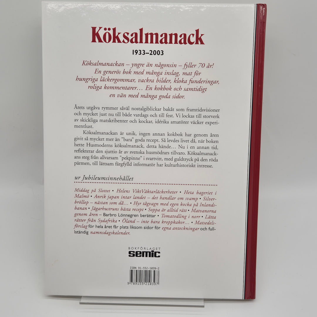 Köksalmanack 2003 Retro Svensk Kokbok
