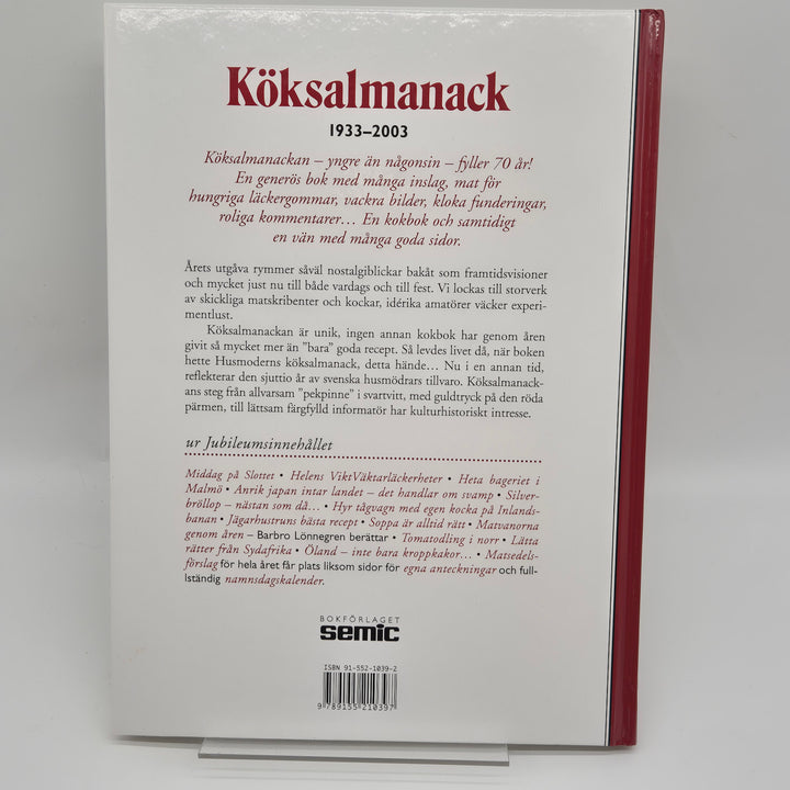 Köksalmanack 2003 Retro Svensk Kokbok