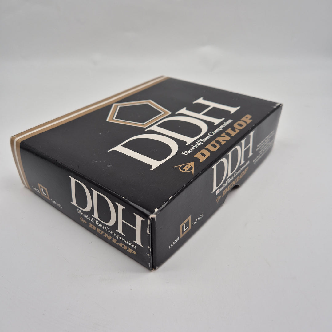 Oöppnad retro Dunlop DDH golfbollslåda
