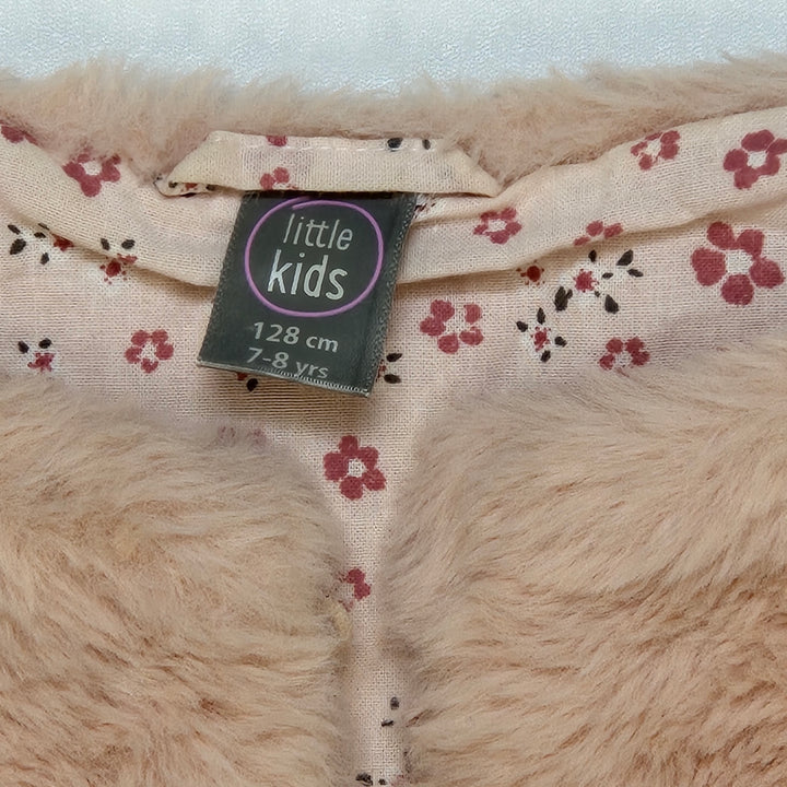 Rosa barnväst Little Kids, blommigt foder