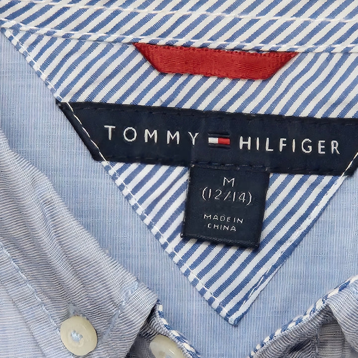 Tommy Hilfiger-skjorta klassisk ljusblå ruta