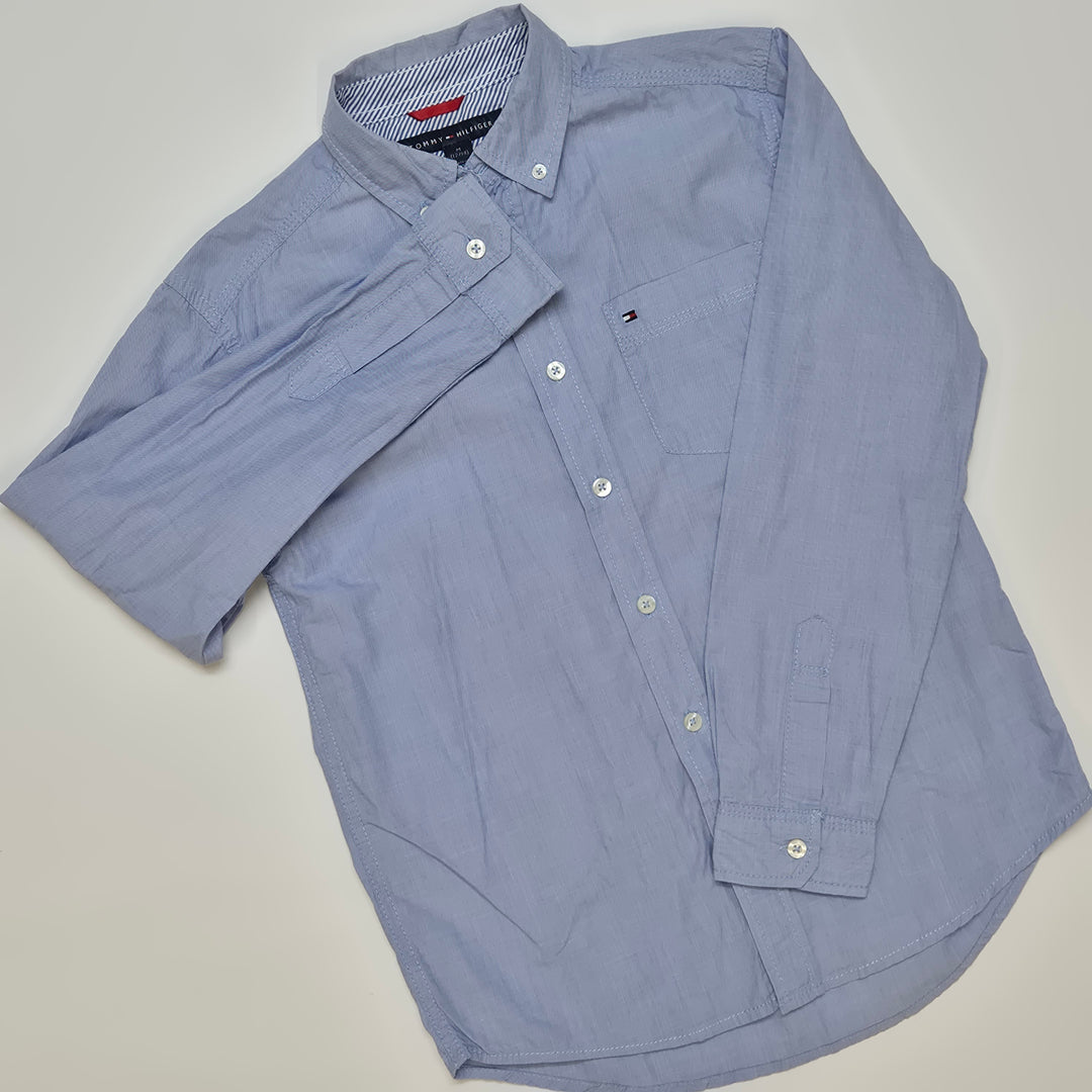 Tommy Hilfiger-skjorta klassisk ljusblå ruta