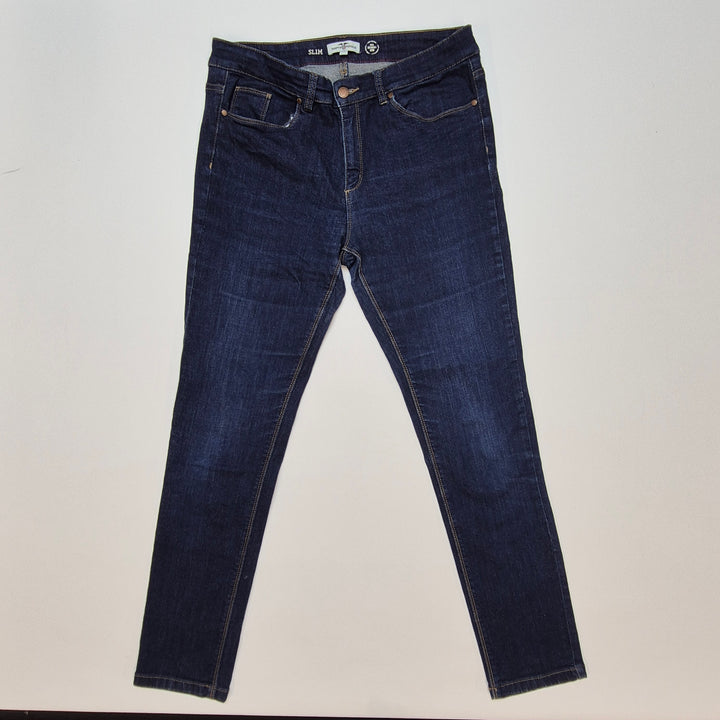 Hampton Republic Mörkblå Slim Fit Jeans Herr