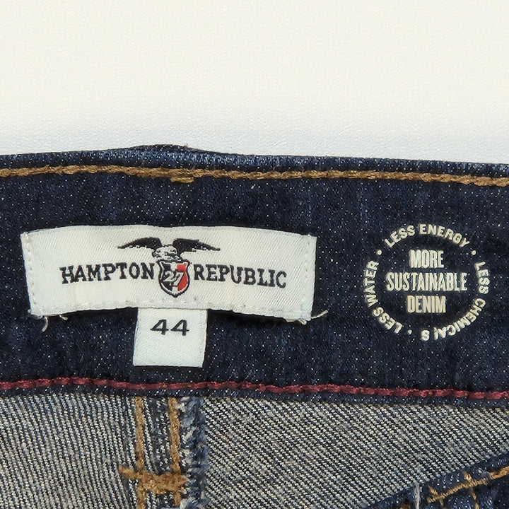 Hampton Republic Mörkblå Slim Fit Jeans Herr