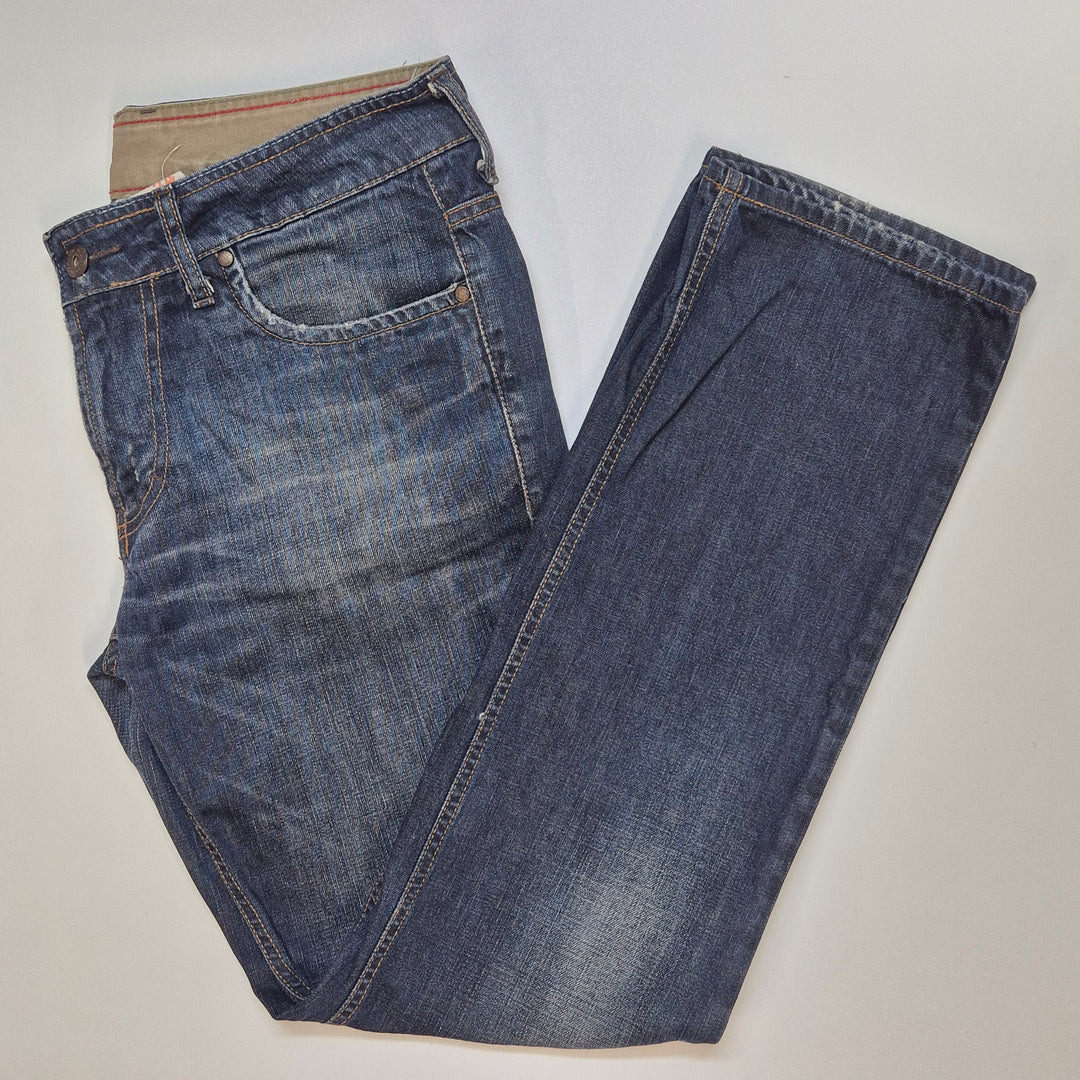 Mörkblå klassiska Zara jeans i bomull