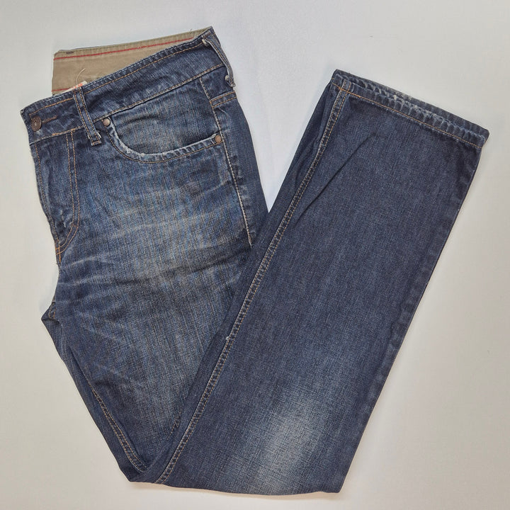 Mörkblå klassiska Zara jeans i bomull
