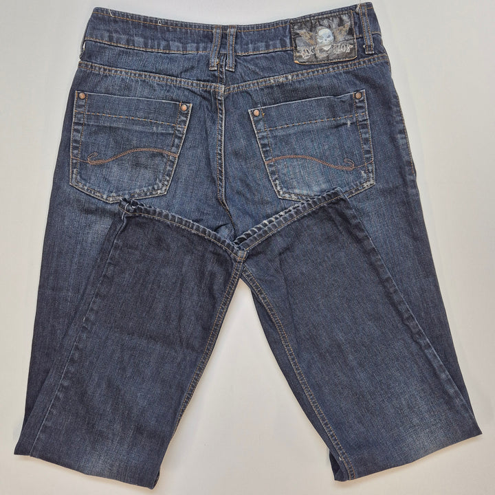 Mörkblå klassiska Zara jeans i bomull