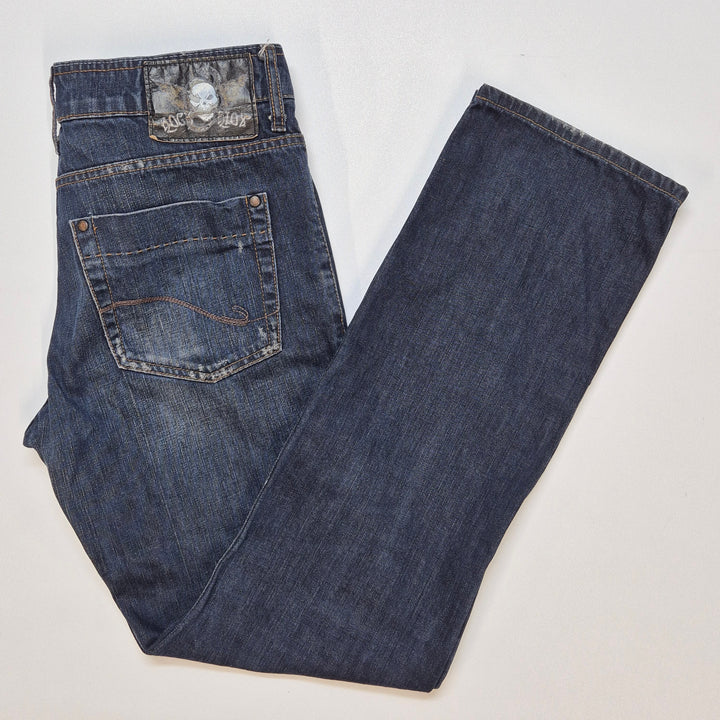 Mörkblå klassiska Zara jeans i bomull