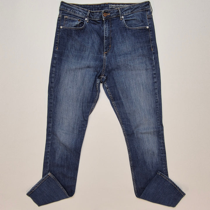 H&M Skinny Jeans Hög Midja i Denim