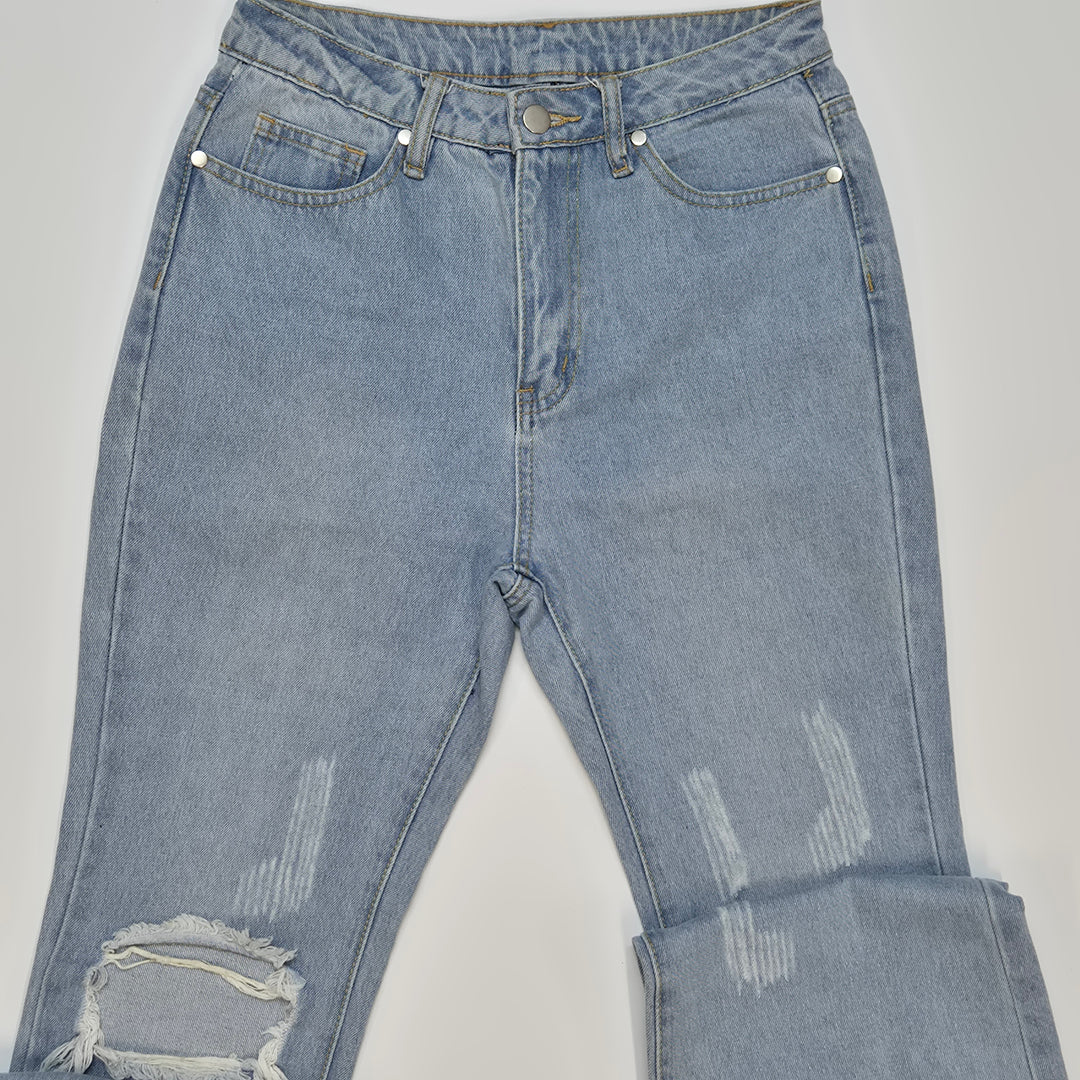 Slitna vintagejeans blå Shein XS begagnade