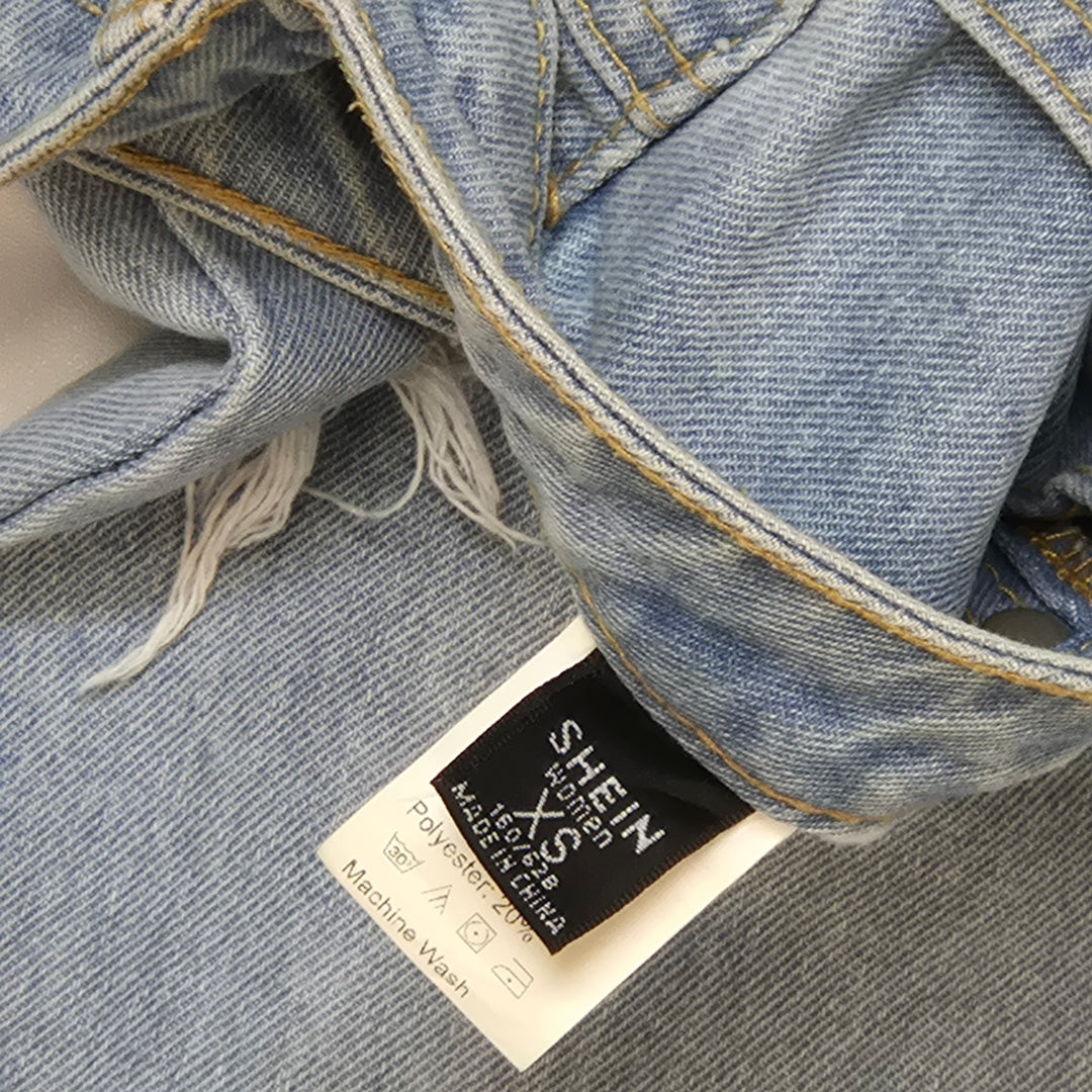 Slitna vintagejeans blå Shein XS begagnade