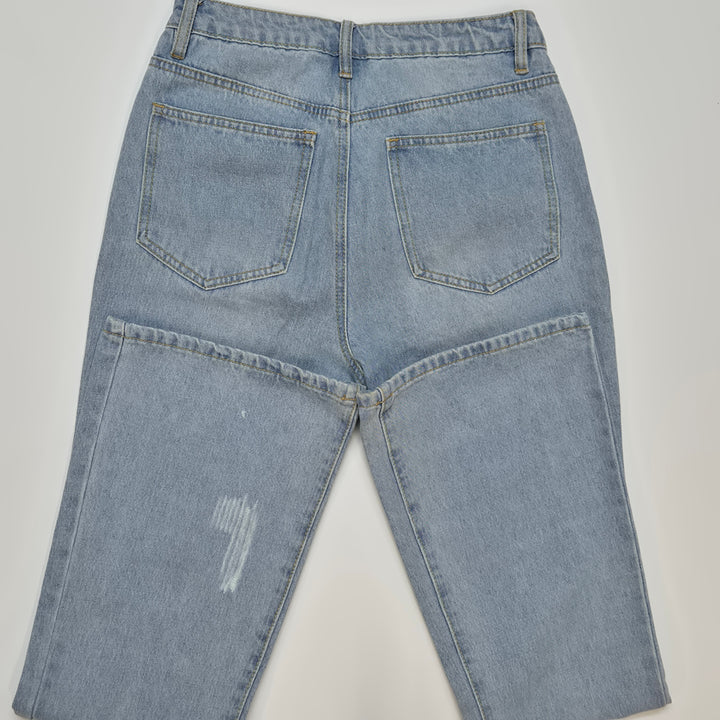 Slitna vintagejeans blå Shein XS begagnade