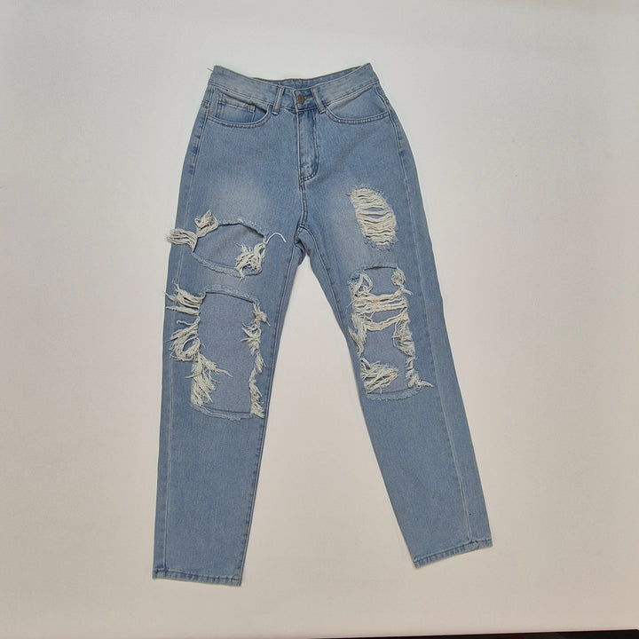 SHEIN Trendiga Slitna Jeans Denim XS