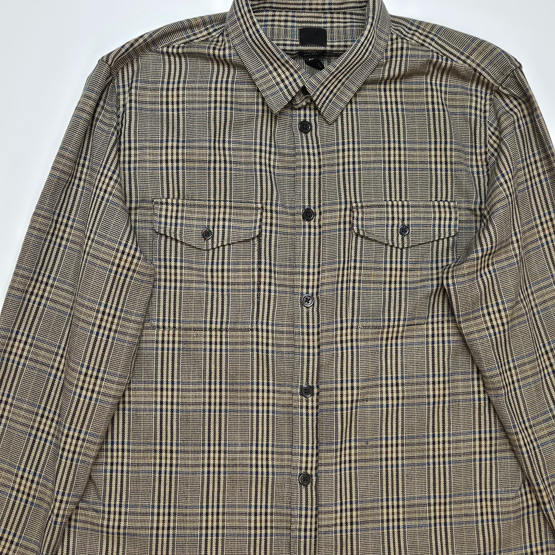 Klassisk Rutig Herrskjorta Regular Fit L