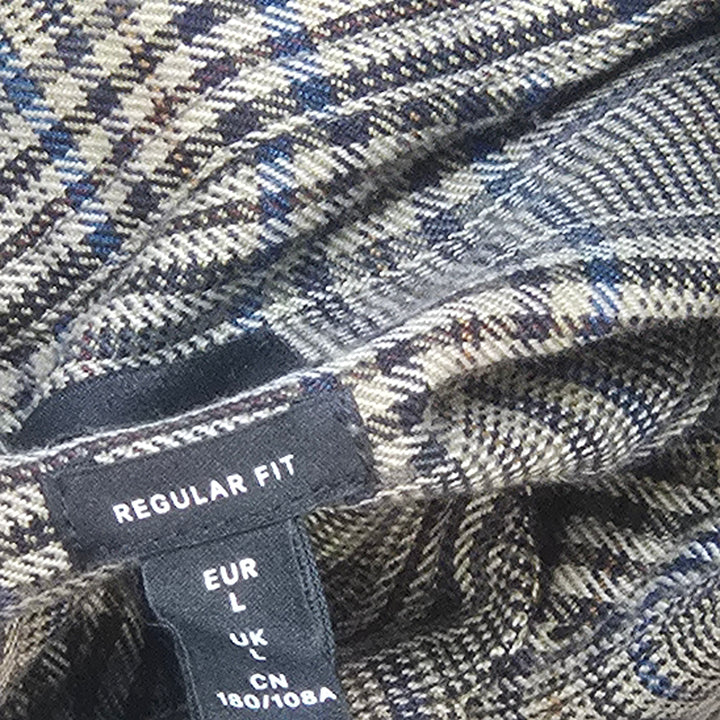 Klassisk Rutig Herrskjorta Regular Fit L
