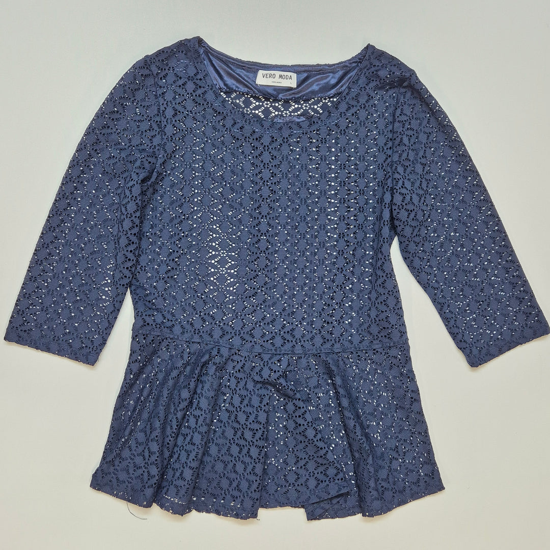 Mörkblå spetsklänning VERO MODA storlek L